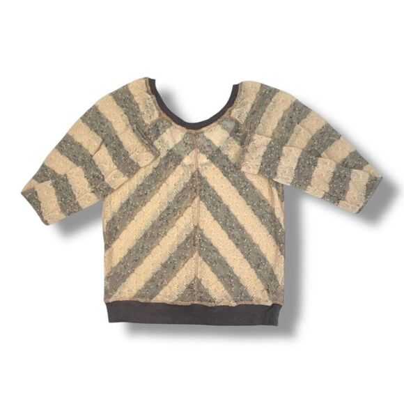 We The Free Striped Sheer Lightweight Top Size Large - Picture 4 of 5